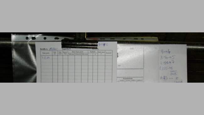 Farrowing quarters: notes on the card wrapped in a plastic bag