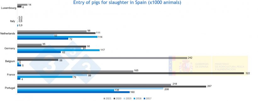 图3：进口的屠宰生猪。来源：MAPA
