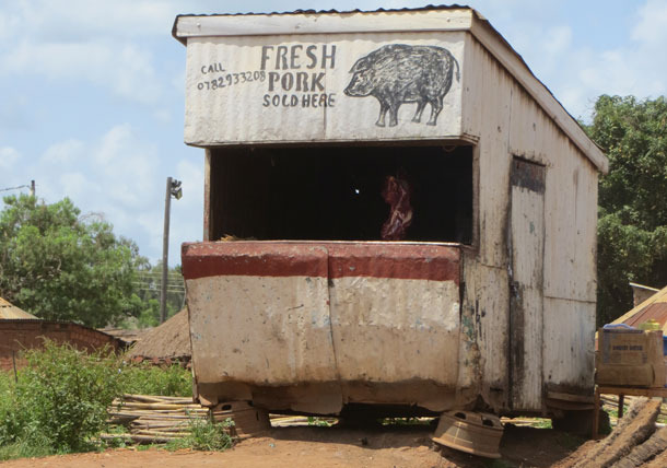 Butcher in Gulu, Uganda