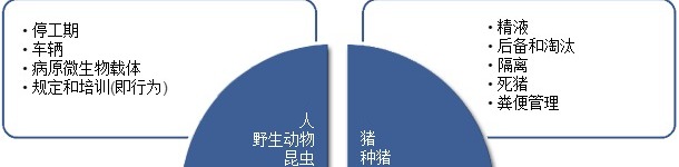 Common list of factors that are reviewed when a biosecurity program is being created or audited