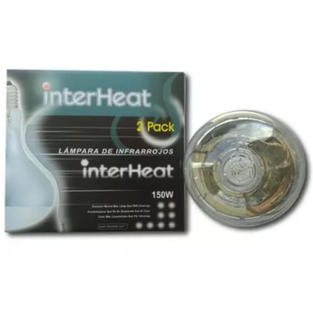 Interheat heating bulb 150 Watts white 2 pcs
