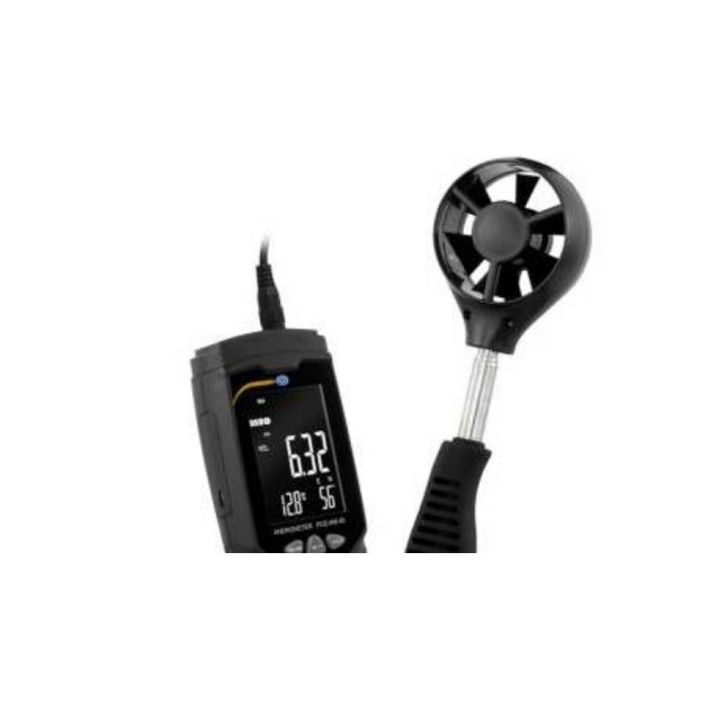 Data logger multifunzione PCE: velocità del vento, temperatura, umidità
