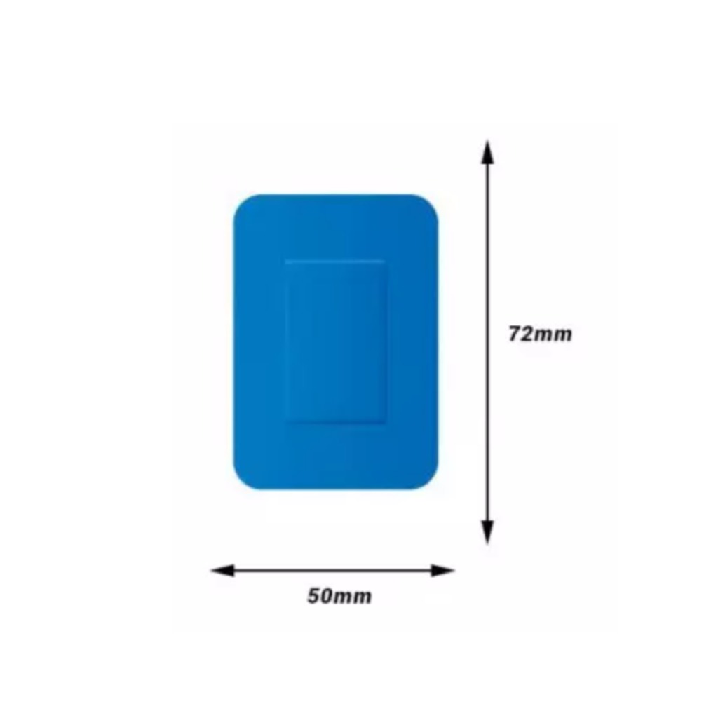Plastry wykrywalne niebieskie 50 szt. 72 x 50 mm